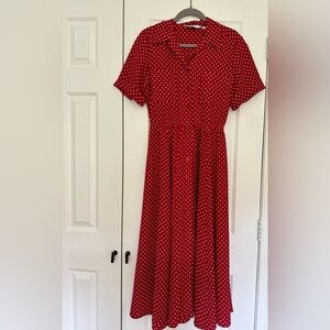 Red Dress White Stars - 4th Of July - Size 12
